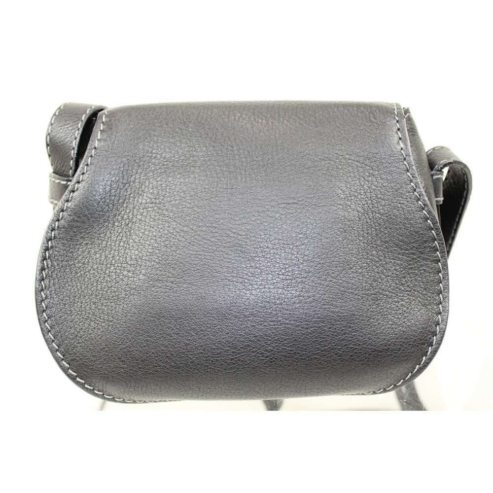Chloe Elegant Black Leather Luxurious Crossbody Marcie Pochette Shoulder Bag - Picture 4 of 7